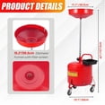 thumbnail image 3 of Kojooin Réservoir de Vidange d'Huile Usée 8/20 Gallon, Élimination de Fluide Portable à Air avec Hauteur Réglable avec Entonnoir de 28-62 Pouces, Contenant pour Vidange d'Huile pour Voitures, Motos, Camions, 3 of 7