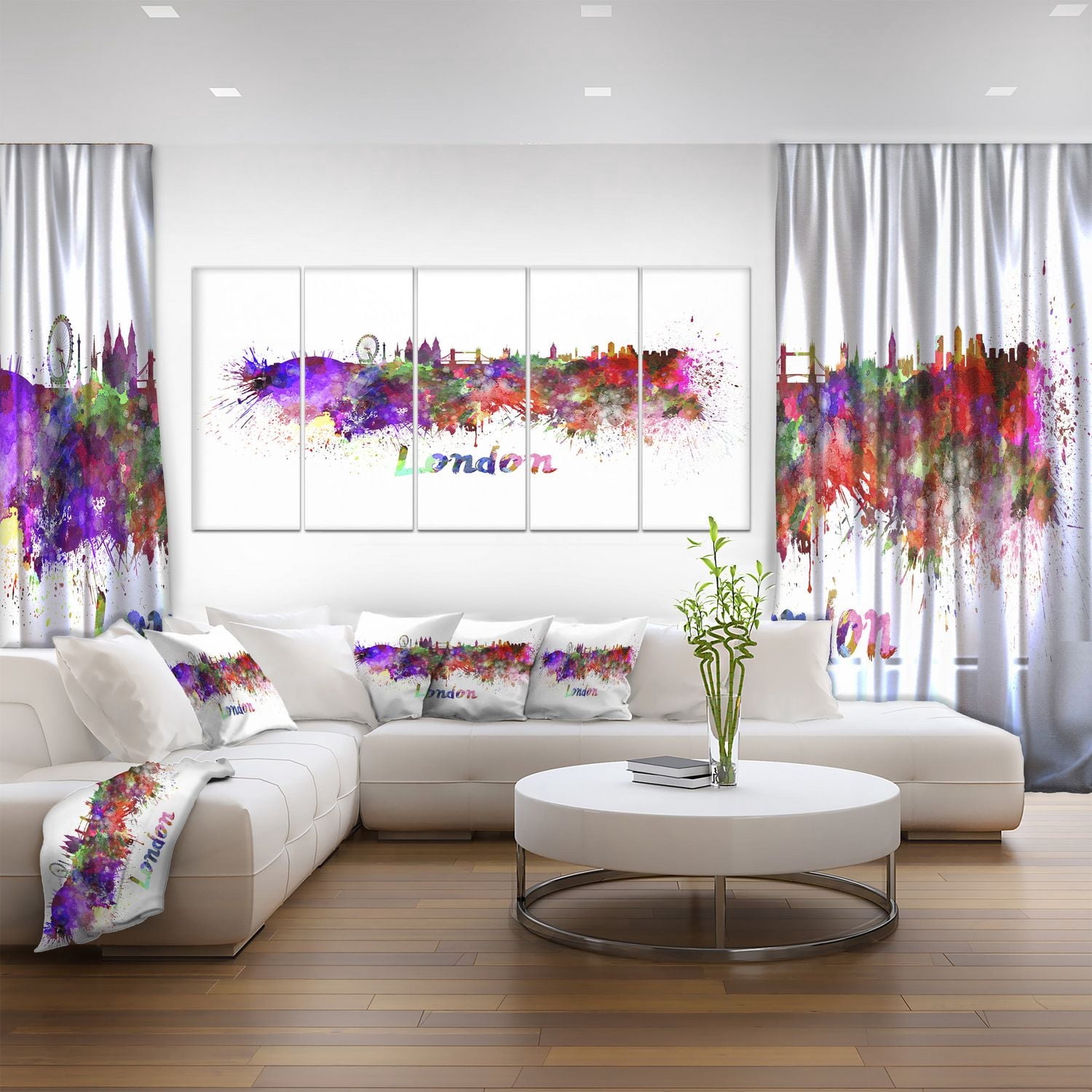 Design Art La Ligne D'Horizon De London Art Sur Toile