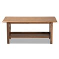 thumbnail image 2 of Baxton Studio Table Basse Rectangulaire en Bois Fini Noyer Brun Reese, 2 of 8