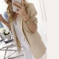 thumbnail image 4 of Veste Blazer pour Femmes Femmes Dames Unie à Col Rabattu Veste Manteau à Manches Longues Manteau d'Extérieur Blazer, 4 of 9
