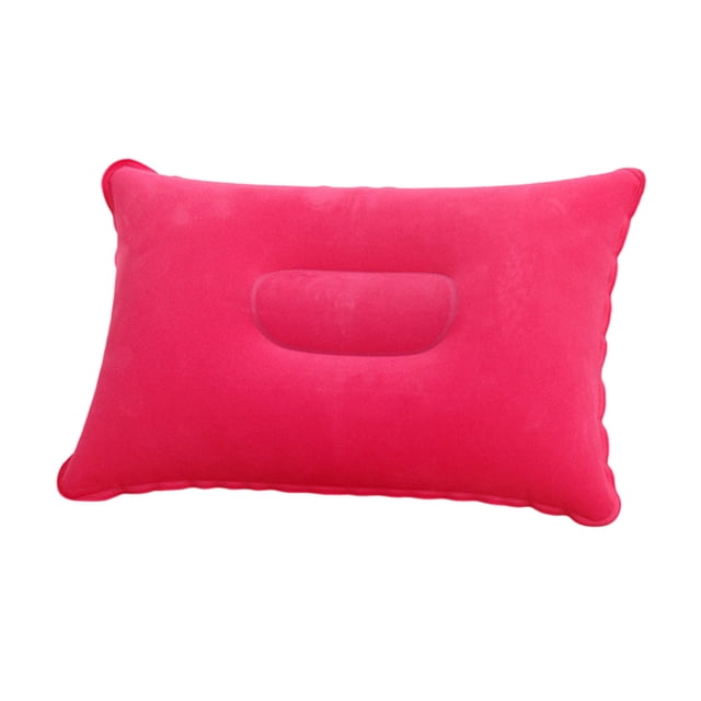 E Inflatable Camping Pillow With Flocked Surface Portable Blow Up Pillow For Travel Hiking Beach Outdoor Activities Compact Lightweight Comfortable Support