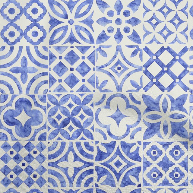 oneOone Rayon Blue Fabric Floral Sewing Craft Projects Fabric Prints By Yard 56 Inch Wide