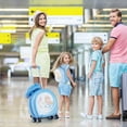 thumbnail image 4 of Gymax Ensemble de Bagages pour Enfant 4 Pcs avec Valise Cabine Rigide 14 Pieds' à Roulettes Pivotantes pour Tout-Petit Bleu, 4 of 10