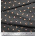 thumbnail image 1 of Soimoi Gray Velvet Fabric American Robin Bird Printed Fabric 1 Yard 58 Inch Wide, 1 of 5