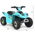 thumbnail image 2 of Costway 6V Kids Electric Quad ATV 4 Wheels Ride On Toy for Toddlers Forward&Reverse Blue, 2 of 9