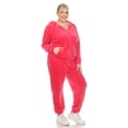 thumbnail image 2 of White Mark Ensemble de Survêtement en Velours pour Femmes, 2 Pcs, 2 of 6