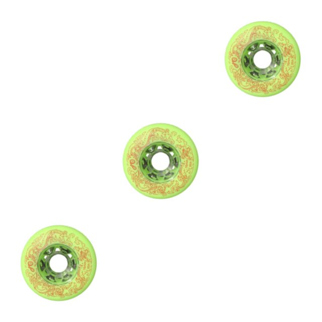 Maytalsory 1/2/3/5 2 Pcs/ensemble Support Élargi et Prise Silencieuse Roues Durables Freestyles Vert 72mm 3 Pcs