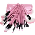 thumbnail image 4 of 32 - Piece Plastic - Handle Makeup Brush Set with Brush Bag - Complete Makeup Tools for All Your Needs, 4 of 5