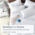 thumbnail image 4 of Swift Home Collection de Literie de Luxe, Ensembles de Draps 4 Pcs en Microfibre Brossée Ultra Douce, Extrêmement Durables - Ajustement Facile - Résistant aux Plis - (Inclut 1 Taie d'Oreiller Bonus), Lit Simple, Blanc, 4 of 4