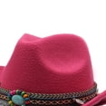 thumbnail image 3 of relayinert Children S Wool Hollow Western Cowboy Hat Premium For Classic Western Look Wide Application Green, 3 of 6