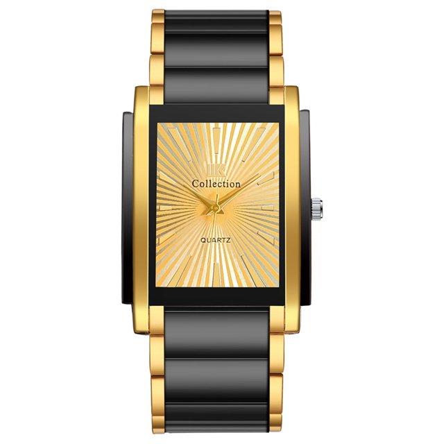 Montre Homme Mode Horloge Acier Inoxydable Décontractée Habillée Poignet Cristal Bijoux