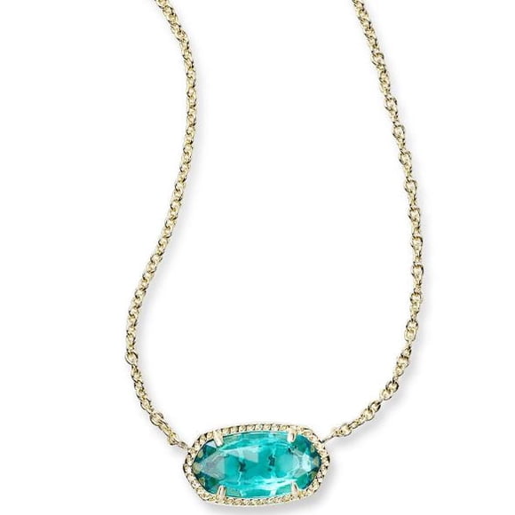 Kendra Scott Collier Pendentif Elisa en Bleu London -