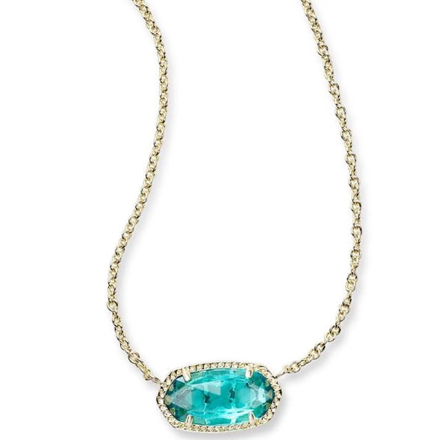 Kendra Scott Elisa Pendant Necklace In London Blue -
