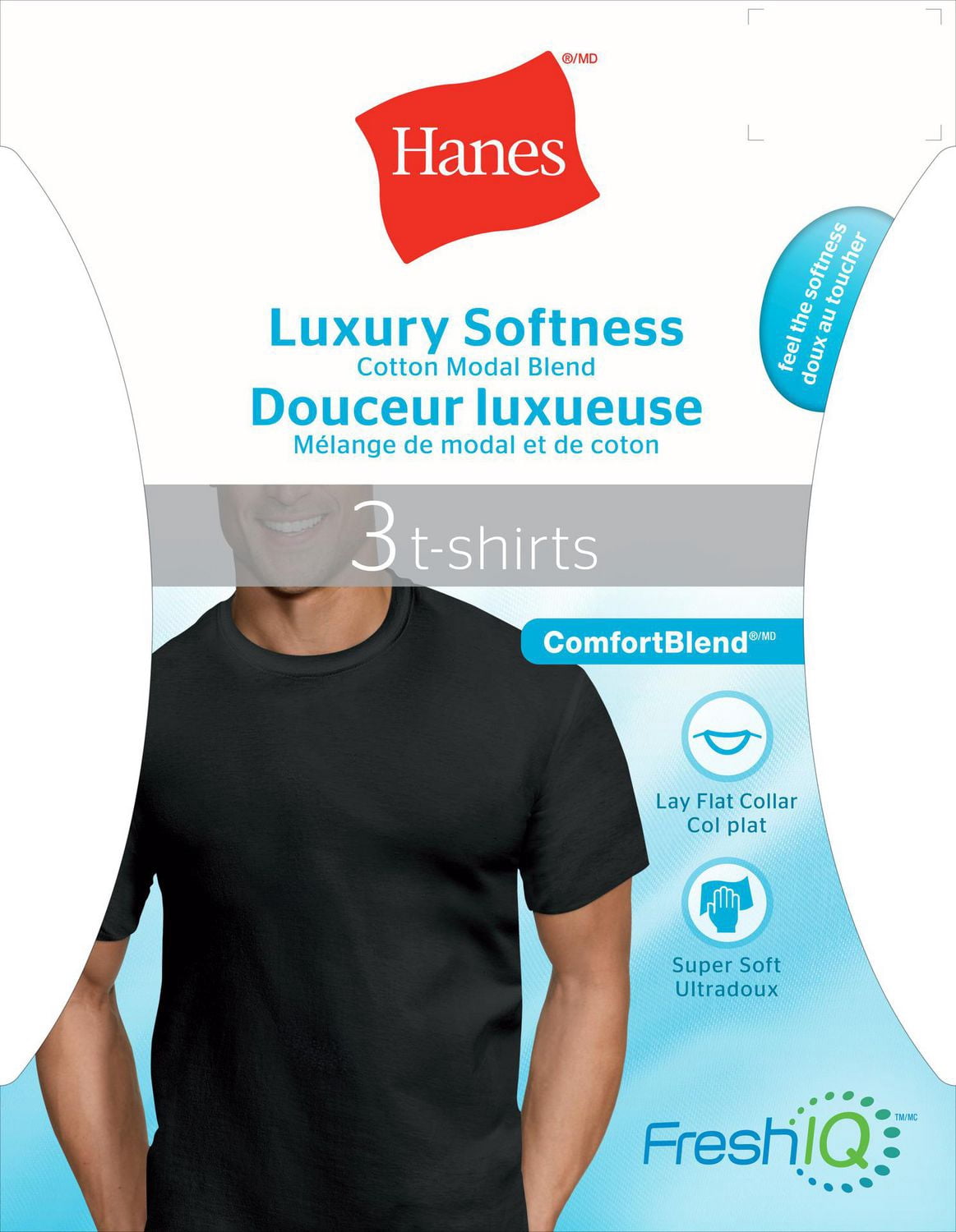 Hanes Men's 3 Pack ComfortBlend Crew T-shirts