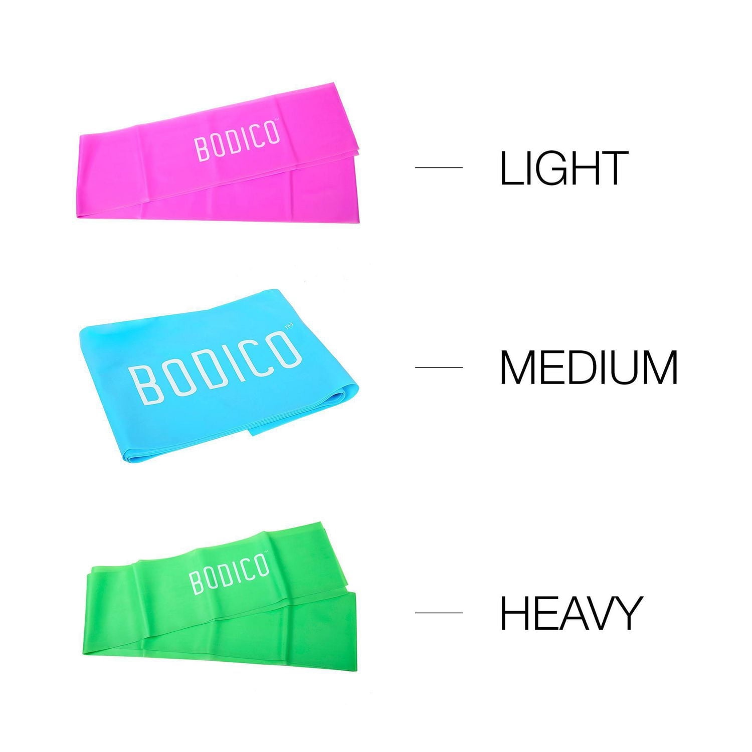 Ensemble de fitness, Tapis de yoga antidérapant et bandes de résistance pour exercice de Bodico, bleu