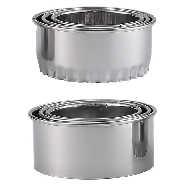 6Pcs Creative Stainless Steel Dumplings Wrapper Molds Set Wonton Wrapper Cutters