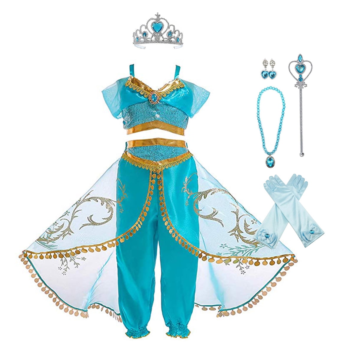 princess jasmine aladdin dress Disney Sequin Version Rush orders available by request Jasmine Aladdin costume cosplay