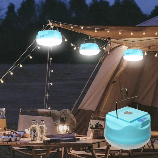 Lampe de Travail LED Portable Rechargeable par USB, Lumière d'Urgence pour le Camping et les Activités de Plein Air avec Base et Étanchéité IP67 pour Panne de Courant et Randonnée