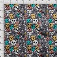 thumbnail image 3 of oneOone Polyester Lycra Gray Fabric Skull Craft Projects Decor Fabric Printed By The Yard 56 Inch Wide, 3 of 4