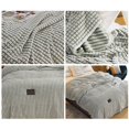 thumbnail image 3 of Summer Blanket Flannel Fleece Blanket Patchwork Quilt Microfiber Blanket Double Sided Cold Effect 47x79IN Cooling Weighted Blanket Soft Fuzzy Plush Transfer Heat to Keep Body Cool Night Sweats, 3 of 3