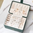 thumbnail image 4 of Cheers Jewelry Box Multi-Layer Birthday Gifts Faux Leather Necklace Earrings Rings Storage Case for Dresser, 4 of 7