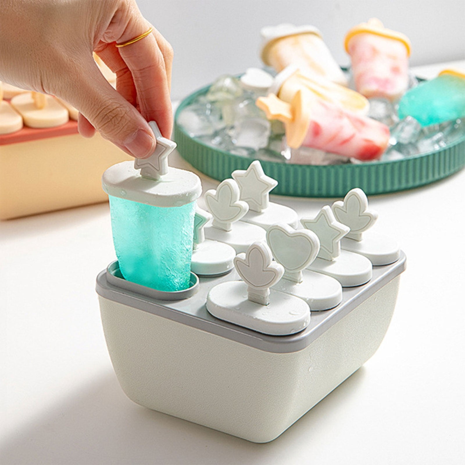 Hbdhejl Ice Children'S Ice Box Home Popsicle Popsicle Homemade Ice Cube Sorbet Ice Tray