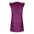 thumbnail image 4 of Ovzne Robes pour Femmes 2025 Robe de Plage Robe pour Femme à la Mode Couleur Unie Couleur Vive Jupe Courte Col en V Robe à Capuche à Manches Robe pour Femme Robe Courte Liquidation, 4 of 6