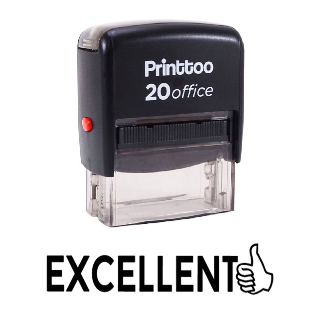 Printtoo EXCELLENT Self Inking Rubber Stamp Office Stationary Stamp-Black