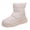 Beige, variant on Wxirdiow Girls Boots Kids Winter Snow Boots Mid Calf Medium And Large Children's Flat Soled Plush Warm Boots Fashionable And Casual Boys And Girls Outdoor Boots Coffee Size,7-8 Years