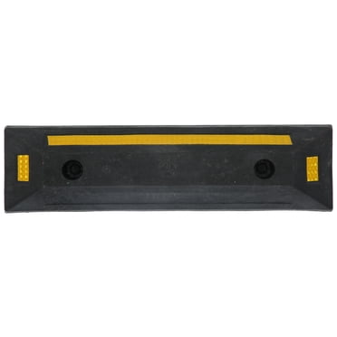 FAGINEY Parking Block,Parking Block Rubber Curb Wheel Stop Stopper With Yellow Refective Stripe For Garage Supplies,Parking Aid