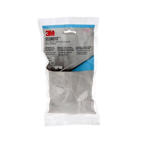 3M™ SecureFit™ 200 Eyewear, SF200P1-DC, Clear, Clear Lens, Anti-Fog