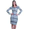 thumbnail image 1 of Moomaya Womens Full Sleeve Printed Midi Length Printed Bodycon Dress, 1 of 6