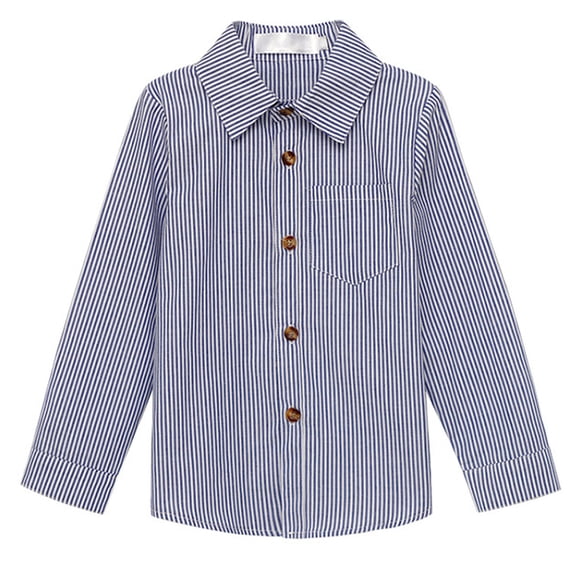 LSLJS Toddler Kids Baby Boys Long Sleeve Button-down Shirt Formal Dress Shirt Casual Top Turndown Collar Shirt Gifts for Kids