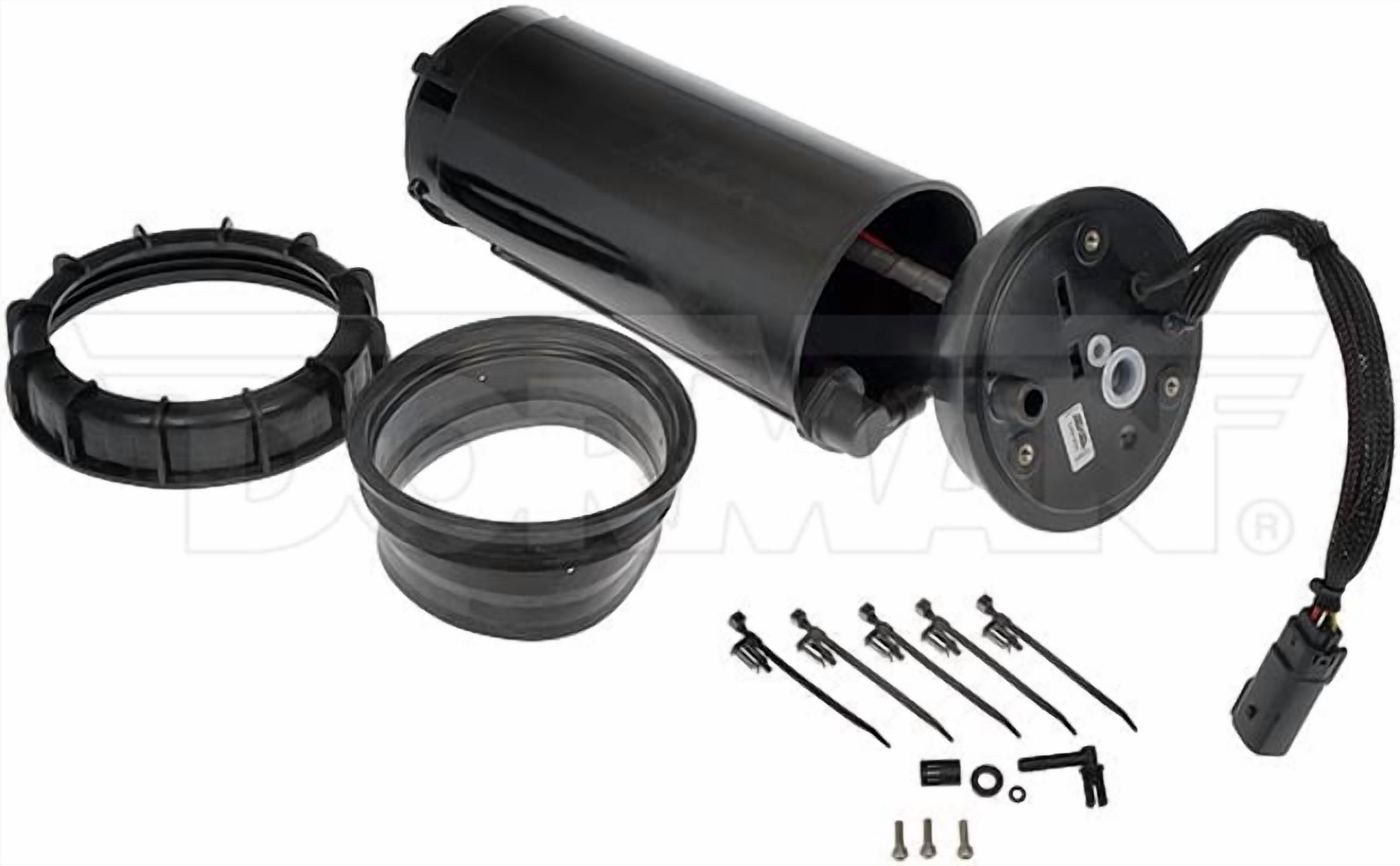 Dorman Diesel Emissions Fluid Heater 904-643 OE Solutions; OE Replacement; Plastic; Black; With Cap And Hardware