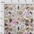 thumbnail image 2 of oneOone Velvet Light Brown Fabric Floral Watercolor Craft Projects Decor Fabric Printed By The Yard 58 Inch Wide, 2 of 4