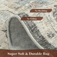 thumbnail image 4 of -Area Rug X Rugs for Living Room- Machine Washable Rug-Soft Living Room Rug-Vintage Non Slip Carpet-Rugs for Bedrooms Dining Room Living Room Office, 4 of 7
