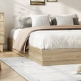thumbnail image 1 of EDTara Wooden Platform Bed Frame, Twin/Full/Queen/King, Sturdy Slats, Simple Floor Bed, No Box Spring Required, 1 of 5