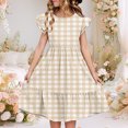 thumbnail image 2 of LOVZFMLL Dresses Kids Summer Double Layer Ruffle Sleeve Dress 5-14 Years, 2 of 8
