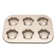 thumbnail image 1 of Moule à Pâtisserie Patte de Chat Répartition Uniforme de la Chaleur Plateau de Cuisson Résistance Haute Température Moules à Biscuits Chocolat Gâteau Biscuit 4 Doré Clair, 1 of 9
