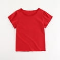 thumbnail image 2 of Timegard Baby Girls Clothes Cotton Solid Color Comfy Toddler Tee Casual Ruffle Short Sleeve Cute Top, 2 of 8