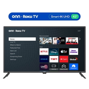 Onn 43” 4K UHD HDR10 Roku intelligent TV