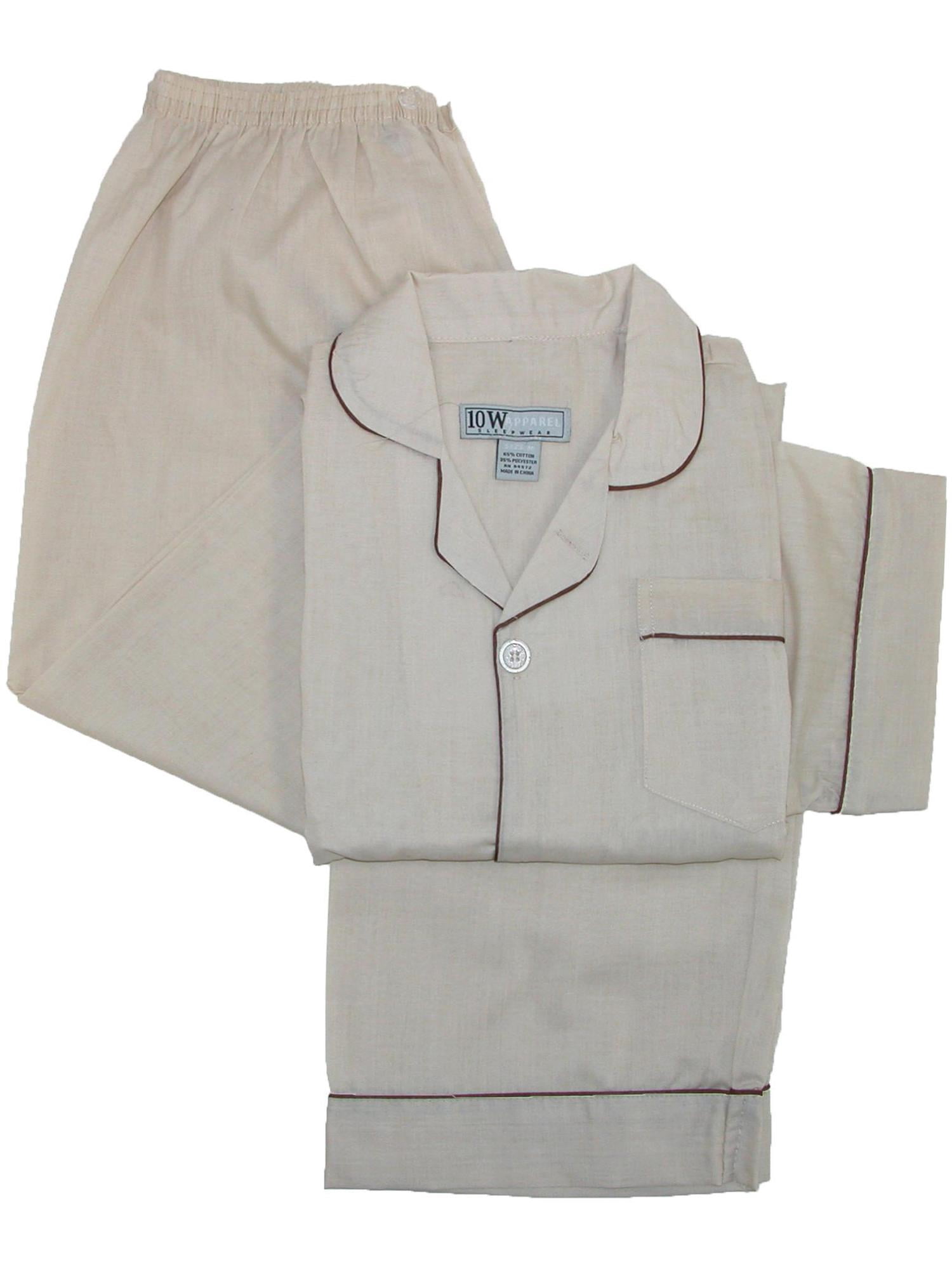 Ten West Apparel Ensemble de Pyjama Uni à Manches Courtes et Jambes Longues (Hommes)
