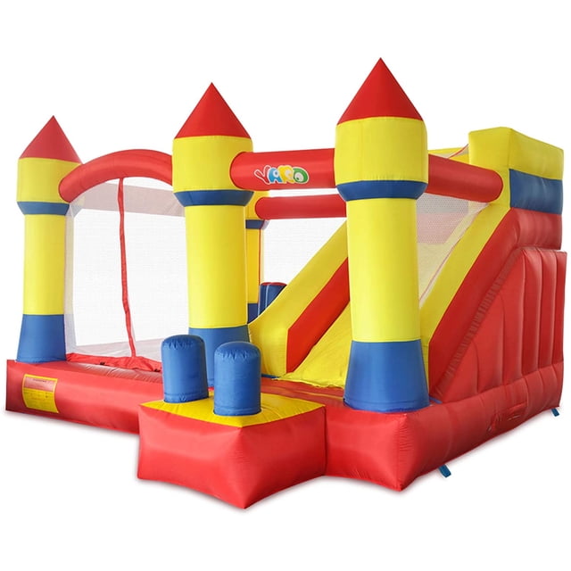 YARD Château Puissant Maison Rebondissante Gonflable Sauteur Combo Glissoire avec Souffleur