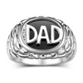thumbnail image 1 of RYLOS Mens Rings 14K White Gold Ring With Diamonds and Black Onyx Designer DAD Ring; Rings For Men Size 8, 1 of 6