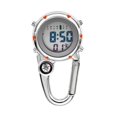 thumbnail image 2 of jinwen Carabiner Watch Clip Electronic Watch with Alarm Clock Unisex Accurate Date Week Orange, 2 of 9