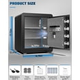 thumbnail image 2 of Omethey 2.0 Cu ft Safe Box, Steel Security Safes with LCD Touch Screen, Home Safe with Dual Alarm & Mute Function, Money Safe with Removable Shelf for Documents and Valuables-Black, 2 of 9