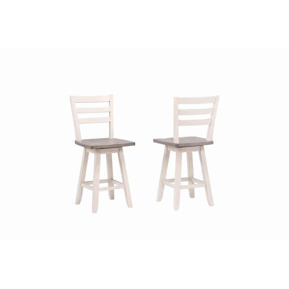 Sophia Counter Stool, Set of 2, Grey/White