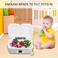 thumbnail image 3 of Baby Suitcase Toy Cute Plastic Rolling Suitcase Mini Luggage Box Luggage Toy, 3 of 7