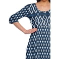 thumbnail image 3 of Moomaya Haut Indien Imprimé Robe Kurti Longue Tunique à Manches 3/4 Robes pour Femmes, 3 of 5