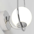 thumbnail image 4 of Artika Bloom Contemporary LED Wall Sconce Light Chrome Frosted Diffuser, 4 of 5